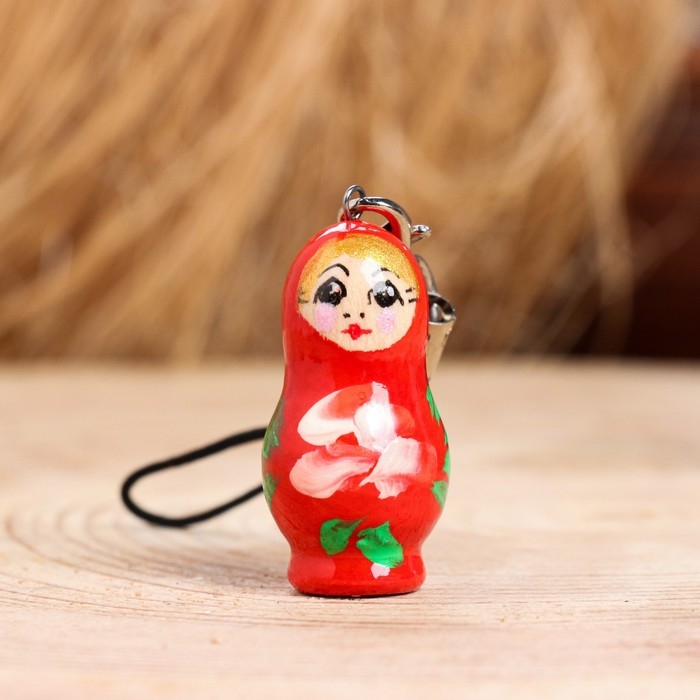 Брелок на телефон &laquo;Матрёшка&raquo;, 2 см, микс