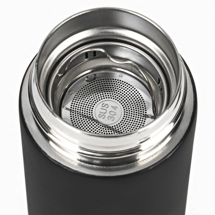 Термос, 500 мл, Basic Термос, 500 мл, Basic "Мастер К. Герб", с ситом, с датчиком температуры, сохраняет тепло 10ч