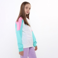 Свитшот для девочки, цвет розовый, рост 122-128 см