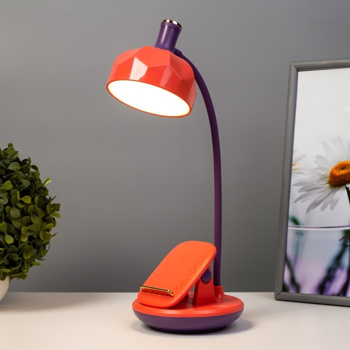 Настольная лампа Эдельс LED 3Вт 3000-6000К USB АКБ оранжевый 12,5х12,5х39,5 см RISALUX Настольная лампа Эдельс LED 3Вт 3000-6000К USB АКБ оранжевый 12,5х12,5х39,5 см RISALUX