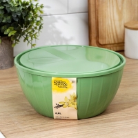 Салатник с крышкой «Fiesta», 2,8 л, цвет МИКС Салатник с крышкой «Fiesta», 2,8 л, цвет МИКС