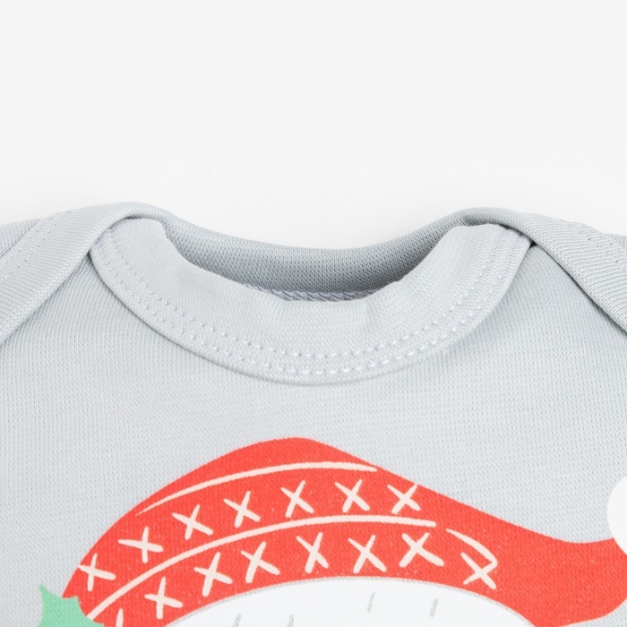 Боди детское Крошка Я &laquo;Мой первый НГ&raquo;, рост 74-80 см, цвет серый