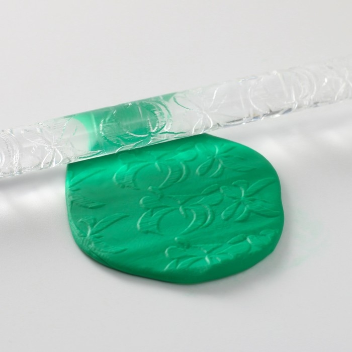 Скалка для творчества акрил Скалка для творчества акрил "Бабочки" 16х1 см