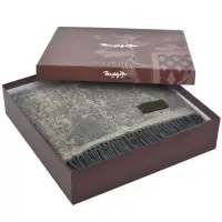 Плед Magnolia, серый с бежевым Плед Magnolia, серый с бежевым