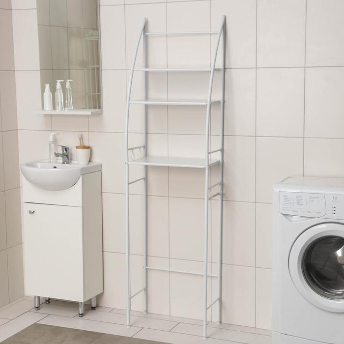 Стеллаж над унитазом, 50&times;32&times;166 см, цвет белый