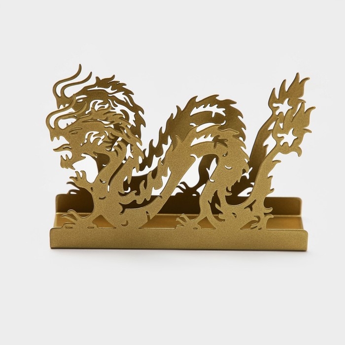 Салфетница Magistro «Дракон», 14×4×9 см, цвет золотой Салфетница Magistro «Дракон», 14×4×9 см, цвет золотой
