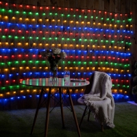 Гирлянда «Сеть» 2 х 3 м, IP44, УМС, тёмная нить, 384 LED, свечение мульти, 220 В Гирлянда «Сеть» 2 х 3 м, IP44, УМС, тёмная нить, 384 LED, свечение мульти, 220 В