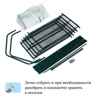 Парник-стеллаж, 5 полок, 190 &times; 65 &times; 40 см, металлический каркас d = 16 мм, чехол спанбонд 60 г/м&sup2;, дверь из плёнки 100 мкм