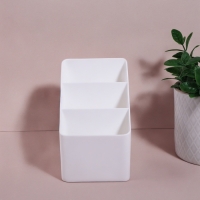 Органайзер для хранения «WHITE», 3 секции, 14,5 × 9 × 13 см, цвет белый Органайзер для хранения «WHITE», 3 секции, 14,5 × 9 × 13 см, цвет белый