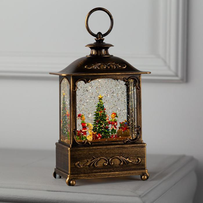 Светодиодная фигура &laquo;Новогодние эльфы&raquo; 14.5 &times; 22 &times; 8 см, пластик, батарейки ААх3 (не в комплекте), USB, свечение тёплое белое