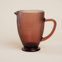 Кувшин для воды стеклянный SL Home &laquo;Модерн&raquo;, 1,2 л, 19,5&times;13&times;18,5 см, цвет розовый