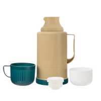 Термос 1.2 л, со стеклянной колбой, сохраняет тепло 18 ч, 15 х 28 см, бежевый