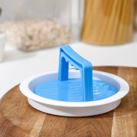 Пресс для бургеров Доляна «Шеф», 13×5,5 см, цвет синий Пресс для бургеров Доляна «Шеф», 13×5,5 см, цвет синий