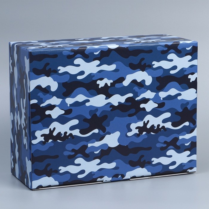 Коробка подарочная сборная, упаковка, &laquo;Милитари&raquo;, 30 х 23 х 12 см