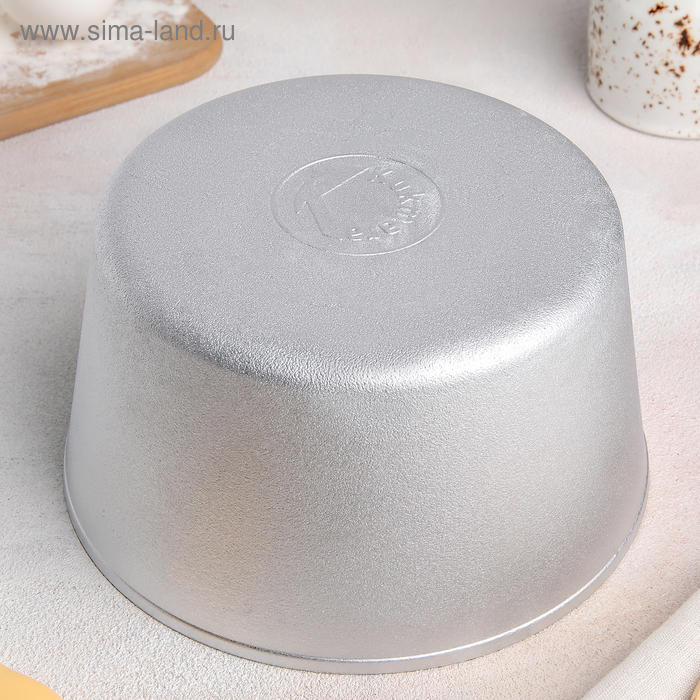 Хлебная форма, 18&times;18&times;9 см, средняя, круглая, цвет серебряный