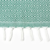 Плед Этель East 100*180см , цв.зеленый, 80%хлопок, 20% п/э