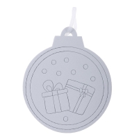 Ёлочное украшение под раскраску &laquo;Подарок&raquo; 4 шт., кисть