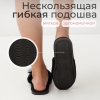 Тапочки женские с открытым носом размер 38-39, цвет серый Тапочки женские с открытым носом размер 38-39, цвет серый