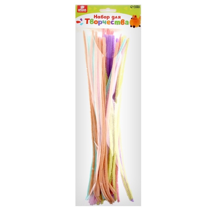 Проволока с ворсом для поделок и декора набор 50 шт., размер 1 шт. &mdash; 0,8 &times; 30 см, цвет МИКС
