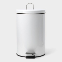 Ведро мусорное с педалью St&ouml;lz, 12 л, нержавеющая сталь, цвет белый