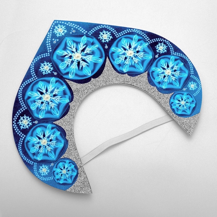 Карнавальный набор &laquo;Снегурочка&raquo;: кокошник, накидка, длина 40 см