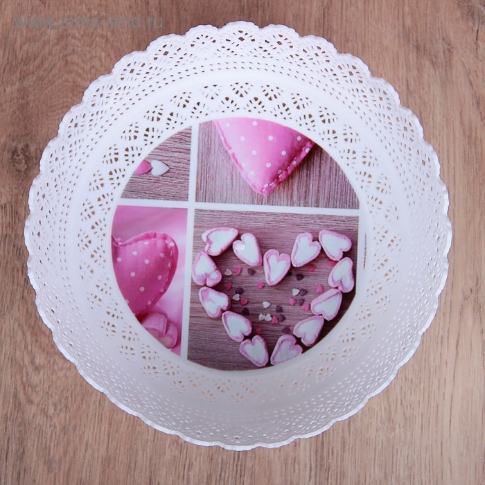 Ваза для хлеба и фруктов «Зефир. Принт», d=20 см, цвет МИКС Ваза для хлеба и фруктов «Зефир. Принт», d=20 см, цвет МИКС