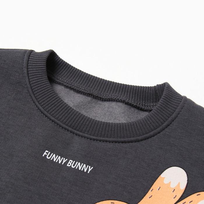 Свитшот для девочки, НАЧЁС, цвет графит, рост 98 см