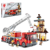 Конструктор Огнеборцы «Пожар в многоэтажке», 686 деталей Конструктор Огнеборцы «Пожар в многоэтажке», 686 деталей