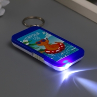 Фонарик на кольце "Змей в очках - Кайфовый год" 6,5х3,5х1 см, МИКС Фонарик на кольце "Змей в очках - Кайфовый год" 6,5х3,5х1 см, МИКС