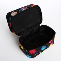 Косметичка, 2 отдела на молниях, цвет чёрный Косметичка, 2 отдела на молниях, цвет чёрный