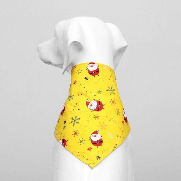 Бандана для животных Бандана для животных "Снежинки", размер L (ОШ до 62 см)