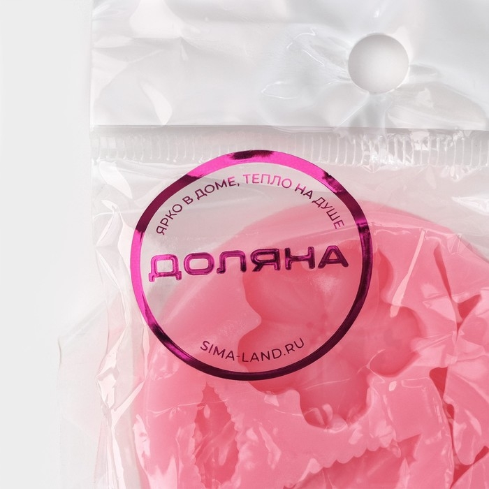 Молд Доляна &laquo;Цветок, лист и веточка&raquo;, силикон, 5,5&times;0,9 см, цвет МИКС