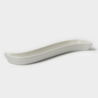 Блюдо для оливок керамическое «Серпан», 150 мл, 26×9×3 см, цвет белый Блюдо для оливок керамическое «Серпан», 150 мл, 26×9×3 см, цвет белый