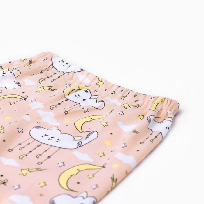 Пижама для девочки (футболка и брюки), цвет персиковый, рост 104 см