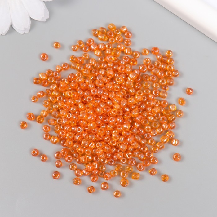 Бисер стекло 6/0 Бисер стекло 6/0 "Апельсин" прозрачный 450 гр