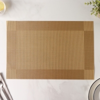 Салфетка сервировочная на стол Доляна «Шахматы», 45×30 см, цвет карамельный Салфетка сервировочная на стол Доляна «Шахматы», 45×30 см, цвет карамельный