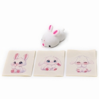 Антистресс сквиш мялка &laquo;Зайка&raquo;, с наклейки, в пакете