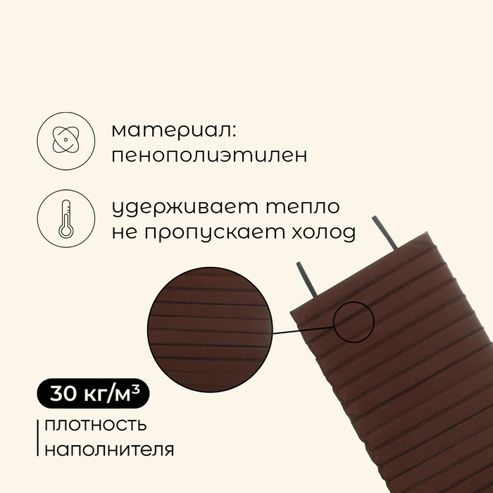 Коврик туристический maclay, складной, 180х60х1.5 см, цвет МИКС