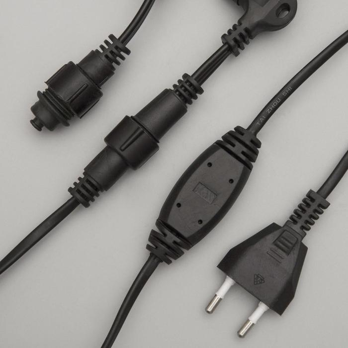 Гирлянда &laquo;Занавес&raquo; 2 &times; 1.5 м, IP44, УМС, тёмная нить, 360 LED, свечение синее, 220 В