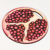 Доска разделочная круглая кухонная "Гранат в разрезе", 25,5 см Доска разделочная круглая кухонная "Гранат в разрезе", 25,5 см