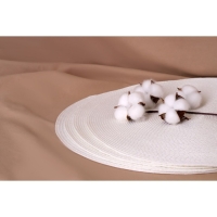 Салфетки сервировочные на стол Доляна &laquo;Лофт&raquo;, 4 шт, d=38 см, цвет белый