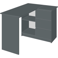 Стол компьютерный, 1244х850х770, Графит