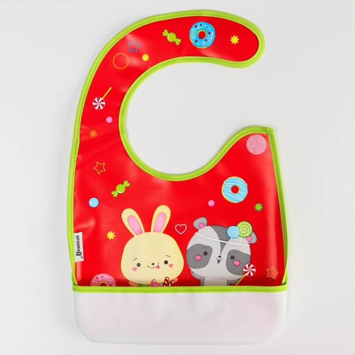 Нагрудник для кормления «Candy Bar» непромокаемый на липучке, с карманом Нагрудник для кормления «Candy Bar» непромокаемый на липучке, с карманом