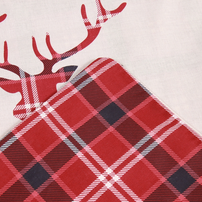 Постельное бельё "Этель" Scottish deer 1.5 сп 143х215 см,150х214 см, 70х70 см 2 шт,поплин 125 г/м2