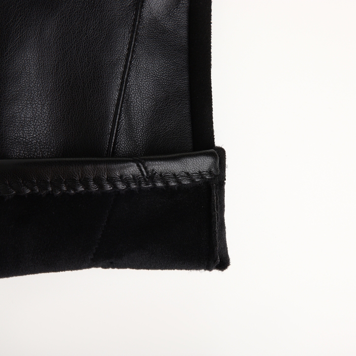 Перчатки женские, безразмерные, без утеплителя, цвет чёрный