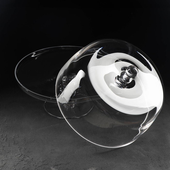 Подставка для торта на ножке со стеклянной крышкой «Лакомство», 29×28 см Подставка для торта на ножке со стеклянной крышкой «Лакомство», 29×28 см