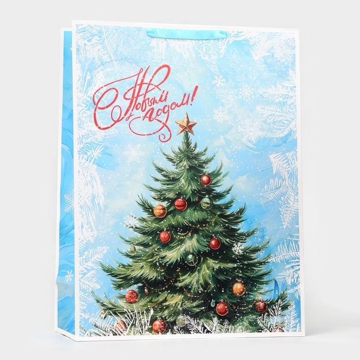 Новый год. Пакет ламинированный &laquo;Ёлочка&raquo;, XXL 61 х 46 х 20 см.