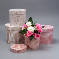 Набор шляпных коробок для цветов 4 в 1, упаковка подарочная, «Текстурный», 14 х 13 см - 20 х 17,5 см Набор шляпных коробок для цветов 4 в 1, упаковка подарочная, «Текстурный», 14 х 13 см - 20 х 17,5 см
