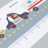 Наклейка пластик интерьерная цветная ростомер "Животные. Спецтранспорт" 30x90 см Наклейка пластик интерьерная цветная ростомер "Животные. Спецтранспорт" 30x90 см