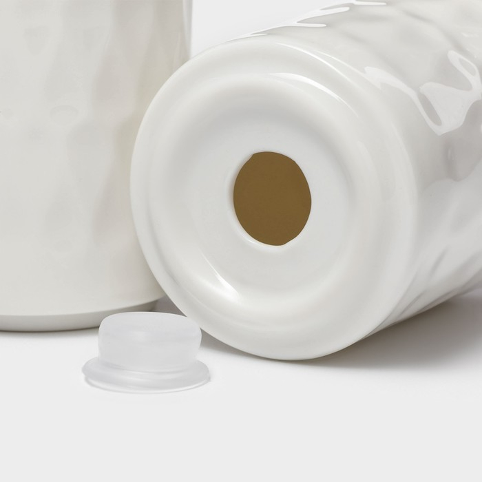 Набор фарфоровый для специй на деревянной подставке BellaTenero «Герда», 2 предмета: солонка 85 мл, перечница 85 мл, цвет белый Набор фарфоровый для специй на деревянной подставке BellaTenero «Герда», 2 предмета: солонка 85 мл, перечница 85 мл, цвет белый